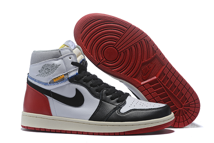 2018 Air Jordan 1 High White Black Red Shoes